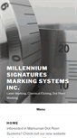 Mobile Screenshot of millenniumsignaturesmarkingsystems.com